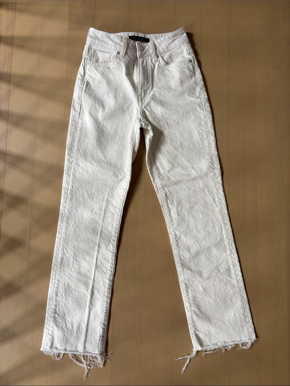 Mavi White Slim Straight Jeans